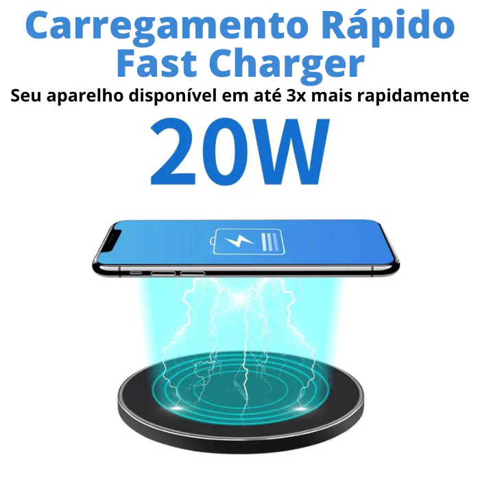 Carregador Para Celular Sem Fio Por Indução Carregamento Rápido – Fast Charger