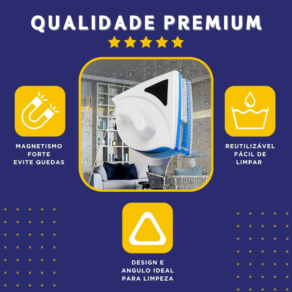 Limpador de Vidros Magnético Dupla face EasyGlass