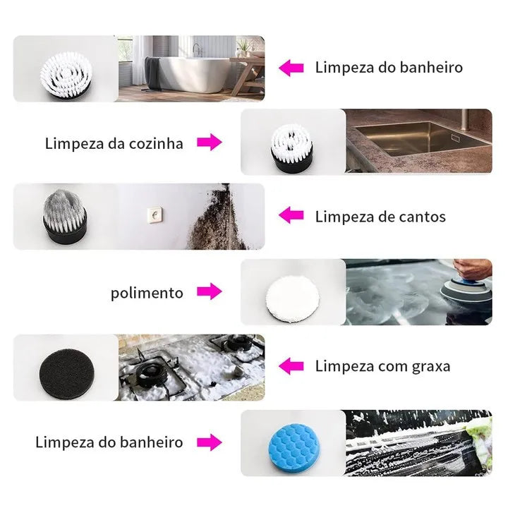Escova Eletrica Ajustável Easy Clean
